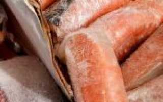 Хранение семги различного посола в холодильнике и морозильнике