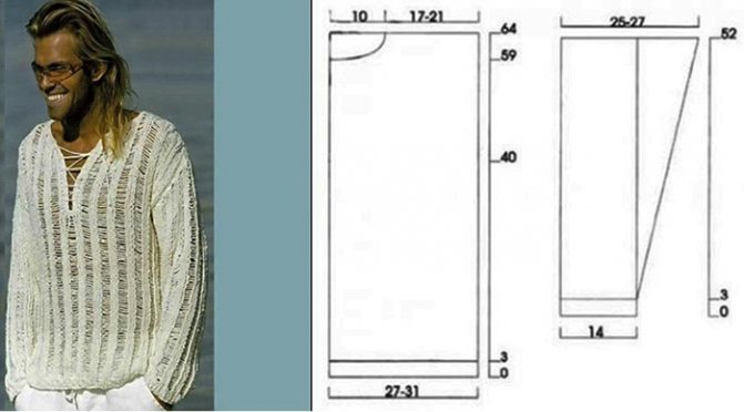 Мужской пуловер спицами. Схемы с описанием вязания свитера для начинающих. Видео