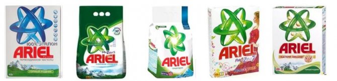 Состав стирального порошка Ariel