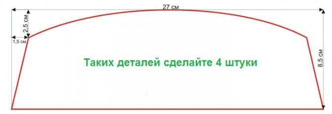 Выкройка пилотки военной