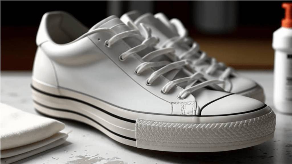 как стирать белые кроссовки