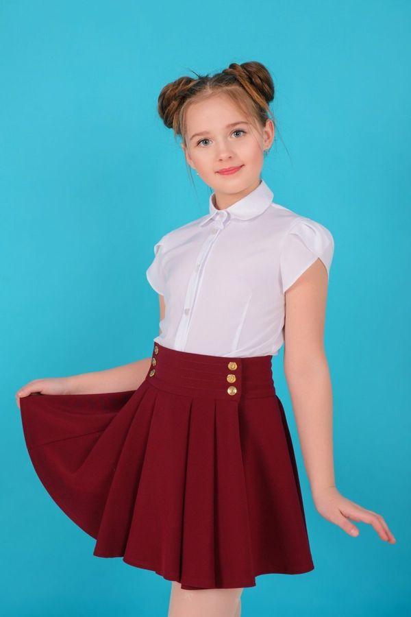 бордовая юбка