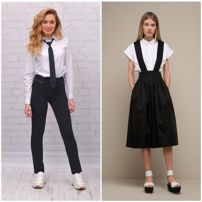Модная школьная форма для девочек: стильные фото 2021-2022 года 26