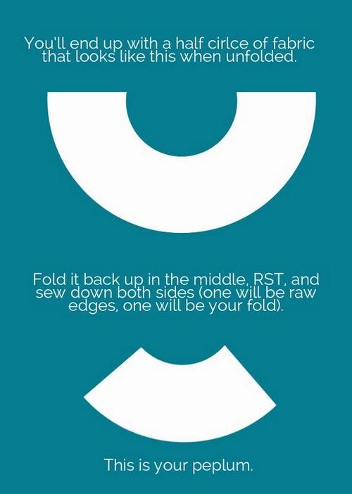 Верхний рисунок - баска в развернутом виде, нижний - баска, сложенная пополам.